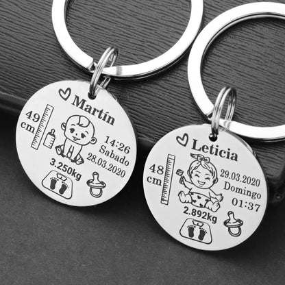 Keychain  Name Birth Weight Height