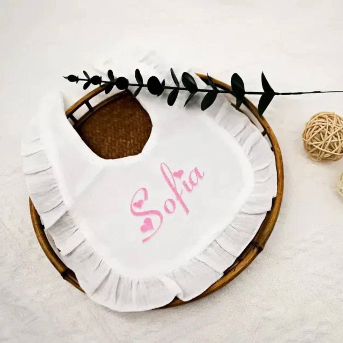 Name Embroidered  burp cloth