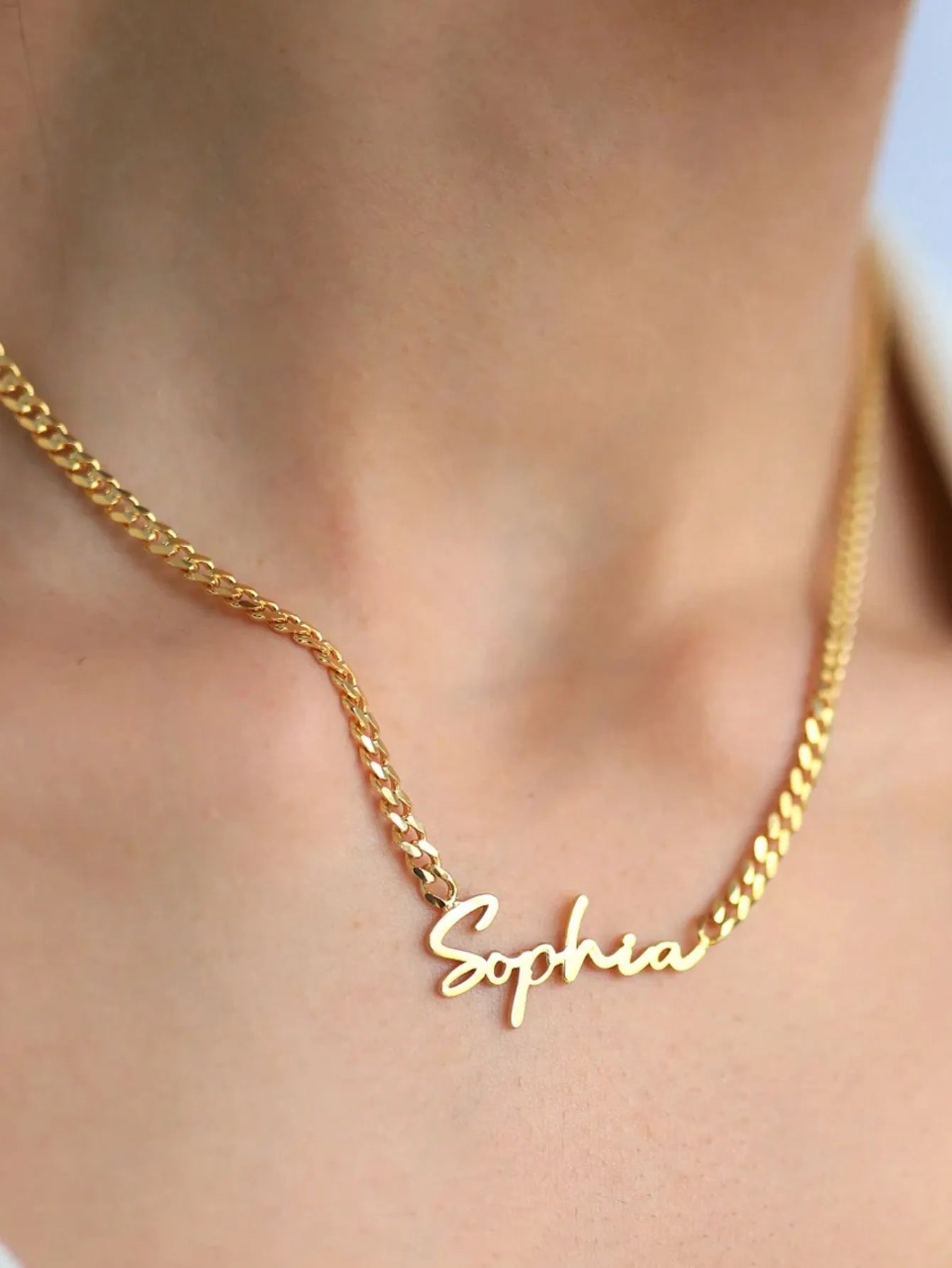 Personalised 18K Gold Necklace