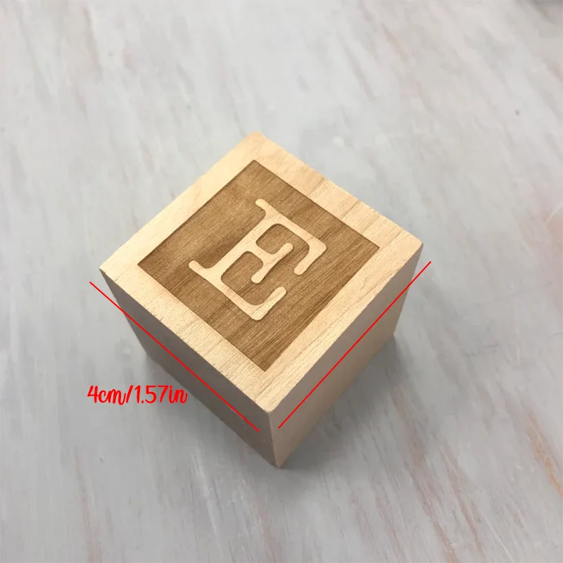 1pc A-Z personalized wood blocks