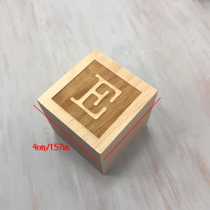 1pc A-Z personalized wood blocks