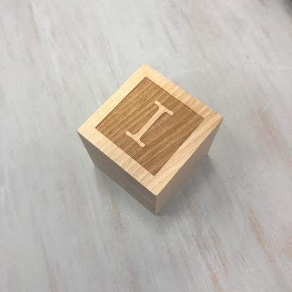 1pc A-Z personalized wood blocks