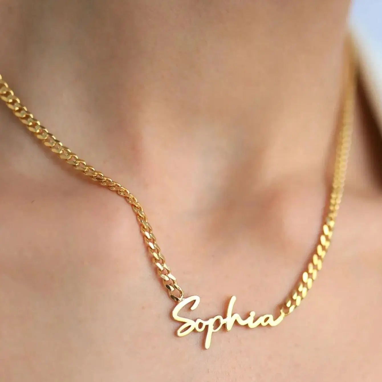 Personalised 18K Gold Necklace
