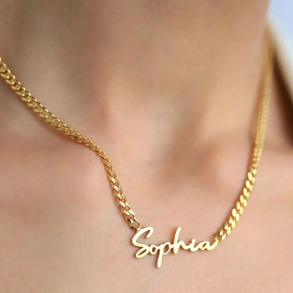 Personalised 18K Gold Necklace